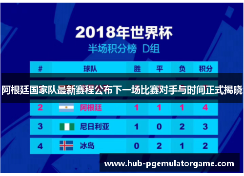 阿根廷国家队最新赛程公布下一场比赛对手与时间正式揭晓